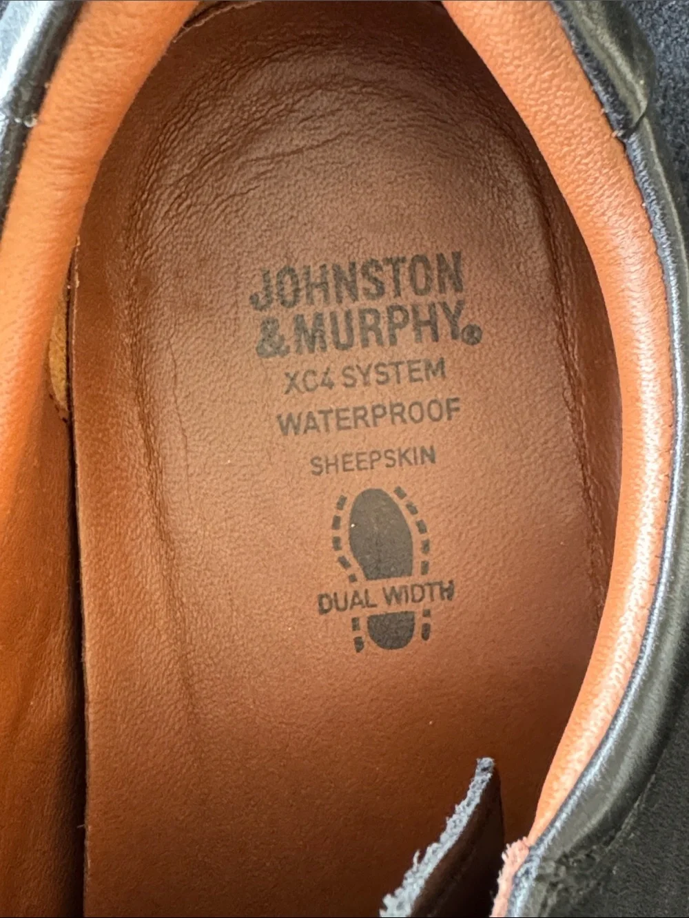 Johnston & Murphy Black Leather Lace-Up Oxfords